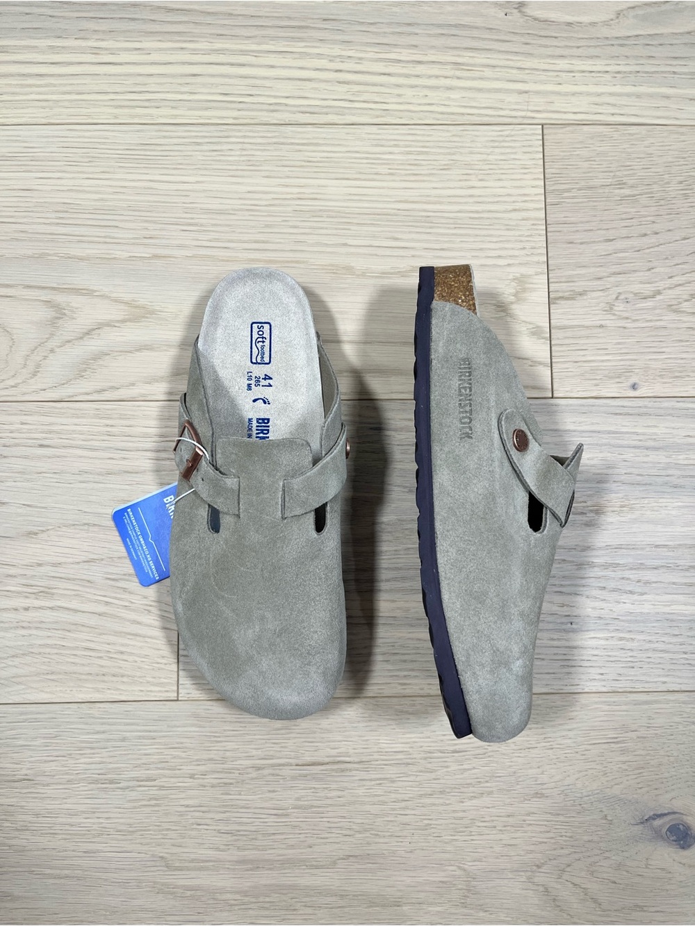 Birkenstock Boston BS Taupe Suede Clogs Size 41, 42, 43 NWT - Picture 3 of 5